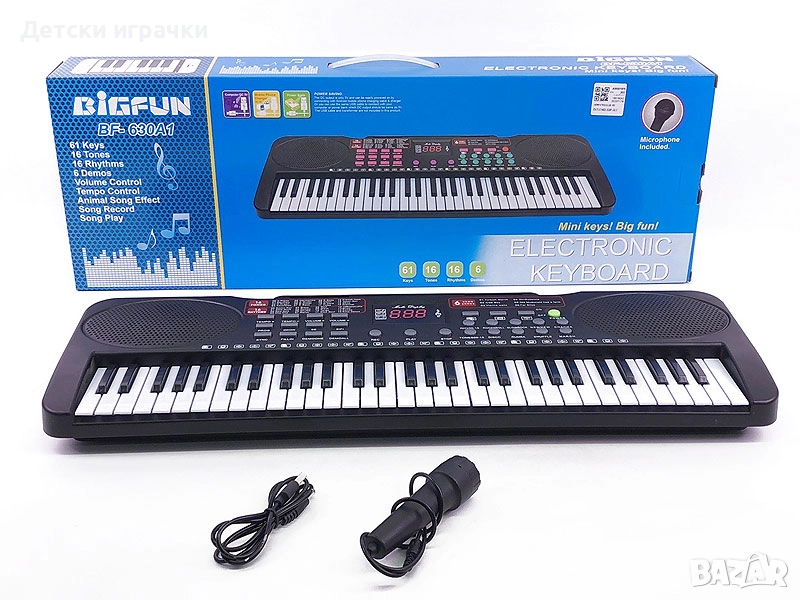 Йоника синтезатор с микрофон 61 клавиша , снимка 1