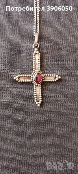 Сребърно кръстче , снимка 1