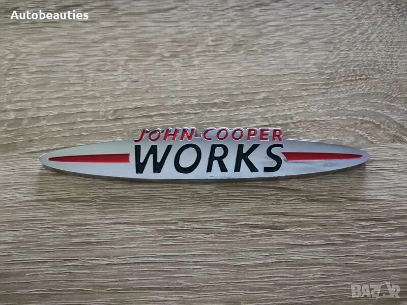 Емблема Mini Cooper John Cooper Works голям размер, снимка 1