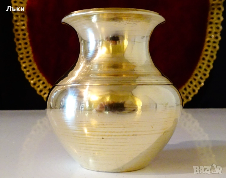 Бронзова кана,каничка,гарафа за ракия,мляко,ваза. , снимка 1