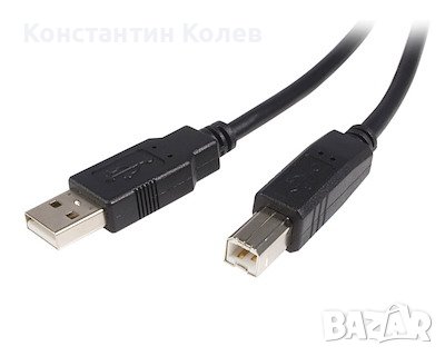 Кабел USB A към USB B, 1M, снимка 1