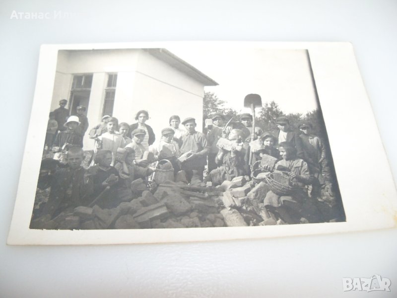 Стара снимка картичка детски труд, снимка 1