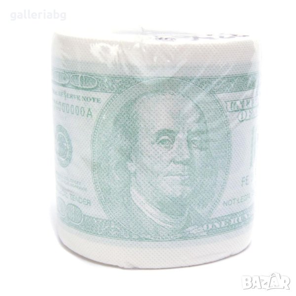 Забавна тоалетна хартия с дизайн 100 долара – оригинален подарък, снимка 1