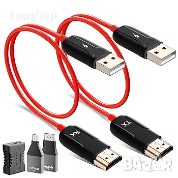 Чисто нов, проверен безжичен HDMI предавател и приемник, Full HD 1080P HDMI удължител, обхват ..., снимка 1