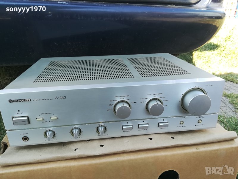 PIONEER A-443 STEREO AMPLIFIER-MADE IN JAPAN-ВНОС GERMANY LD2E0909231749, снимка 1