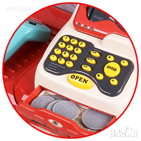 Детски магазин с количка за пазаруване и пос терминал, снимка 2 - Играчки за стая - 48246401