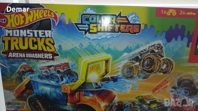 Hot Wheels Monster Trucks Arena комплект играчки коли за деца арена, снимка 5 - Коли, камиони, мотори, писти - 41886255