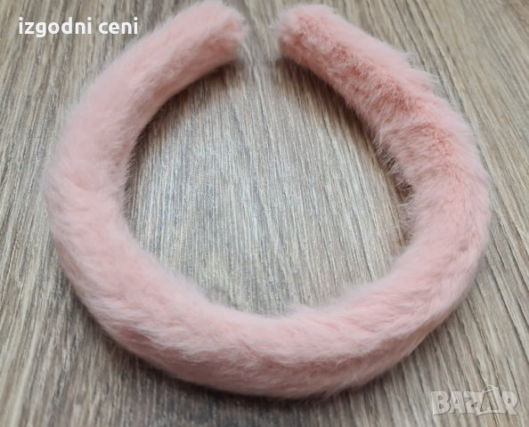 Пухкава диадема в розово, снимка 1 - Аксесоари за коса - 35758566