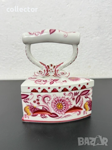 Декоративна порцеланова ютия - Limoges. №7803, снимка 2 - Антикварни и старинни предмети - 53018597