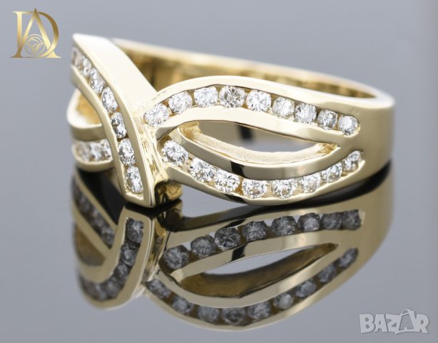 Нов Златен Пръстен "Венецианска Маска" с 0.68кт Естествени Брилянти , снимка 2 - Пръстени - 40295264