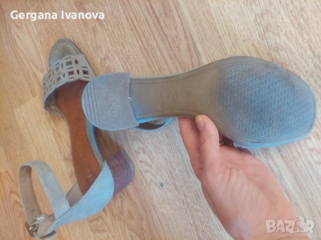 Сандали Tamaris, набук и естествена кожа, снимка 4 - Сандали - 50885559