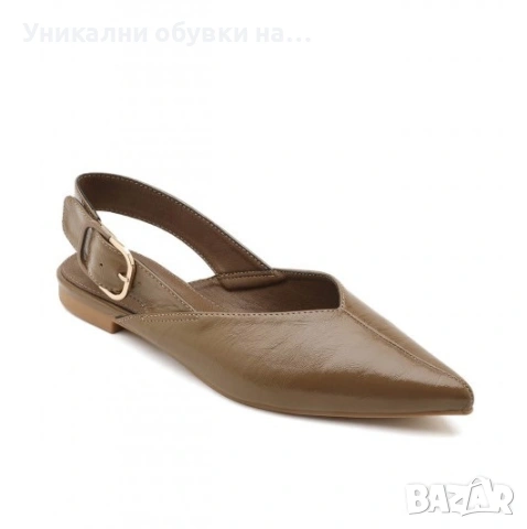 Зелени обувки Slingback с отворена пета- Gracey Green 11666