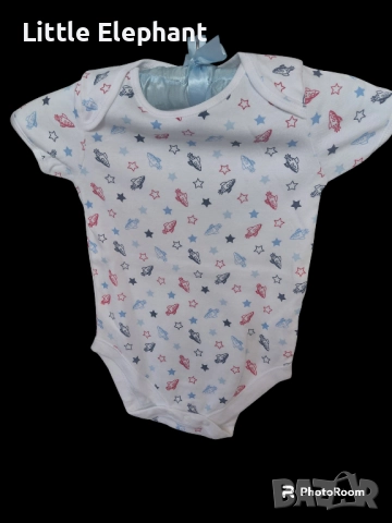 Боди с къс ръкав за 18-24 мес ракети и звезди,колекция"Stars",Англия/ново