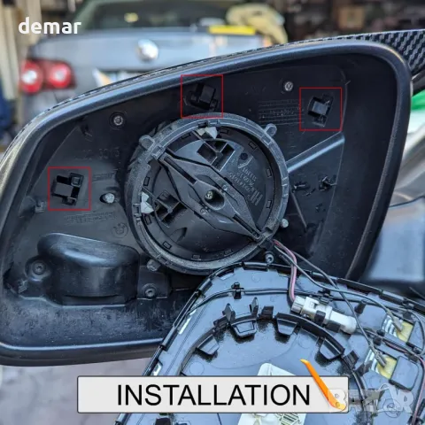 JSQAUTOR Капаци за странични огледала за автомобил, подходящи за BMW серии 1/2/3/4, снимка 3 - Аксесоари и консумативи - 49843531