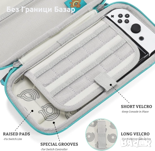 Нов калъф Nintendo Switch кейс с твърда защита и 10 слота за карти, снимка 7 - Аксесоари - 51632353