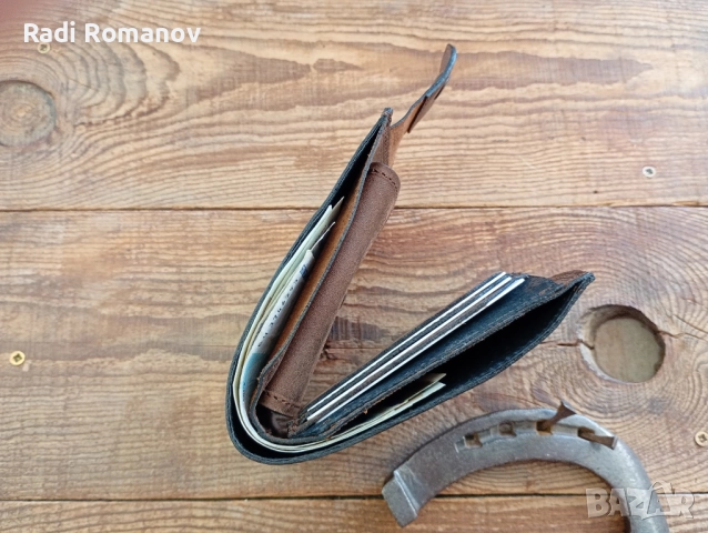 Мъжки кожен портфейл, естествена кожа, мъжки подарък., снимка 7 - Портфейли, портмонета - 41534350