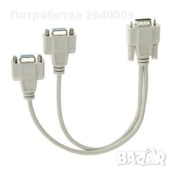 Разклонител 1VGA мъжко към 2VGA женски