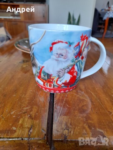 Стара коледна чиния,чаша, снимка 4 - Други ценни предмети - 34007292