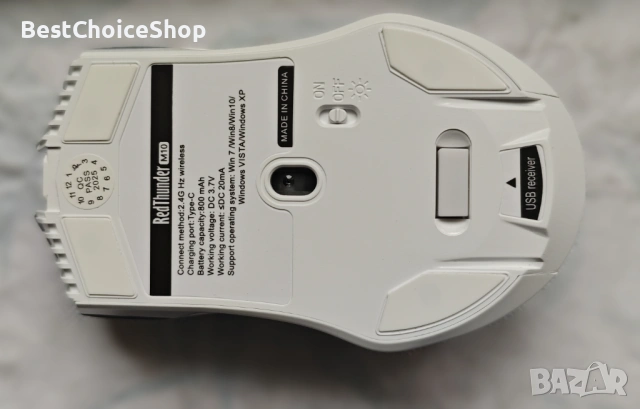 Гейминг RedThunder безжичен комплект клавиатура + мишка (бял), снимка 7 - Клавиатури и мишки - 53459374