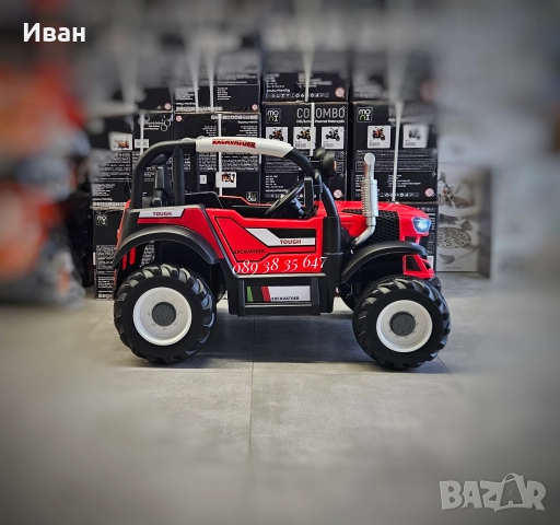 ТОП ЦЕНА!НОВО!Акумулаторен трактор HARVEST RED с 12V батерия,дистанционно,USB, снимка 6 - Електрически играчки - 51740813