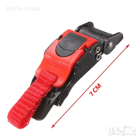 Закопчалка щипка за мото каска