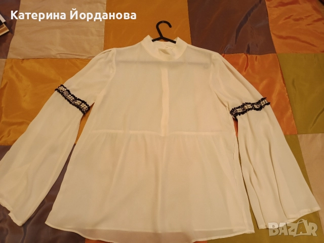 Официална копринена блуза "ZARA" , снимка 4 - Блузи с дълъг ръкав и пуловери - 52277906