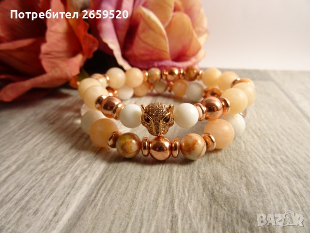 Дамски комплект гривни от естествени камъни