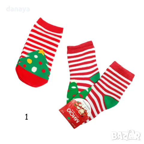 3156 Атрактивни детски коледни чорапи, за 8-12 години, снимка 5 - Чорапи - 47671620