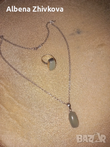 колие с пръстен, снимка 2 - Пръстени - 51998276