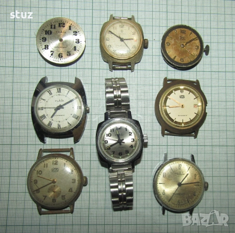 Ръчни часовници Ruhla / UMF, за части, сет 8 бр., снимка 2 - Антикварни и старинни предмети - 53457233