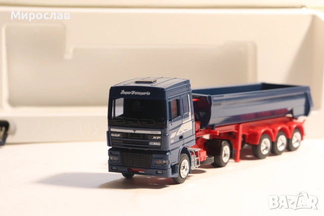 AWM H0 1/87 DAF XF САМОСВАЛ KАМИОН МОДЕЛ TIR ГОНДОЛА, снимка 4 - Колекции - 53732346