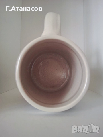 Старинна керамична немска халба Franz Stöber , снимка 6 - Антикварни и старинни предмети - 52772552