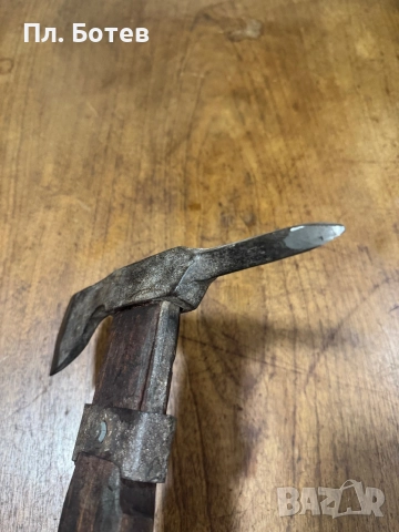 Стар шанцов инструмент, брадва, снимка 4 - Антикварни и старинни предмети - 52325976