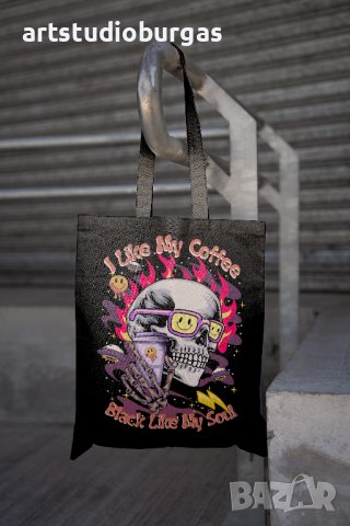 Памучна чанта с печат, снимка 4 - Чанти - 41357940