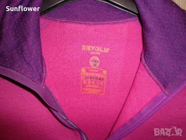 Дамска мерино термо блуза Devold Active розова, размер L 80% мериносова вълна, 20% полиамид  , снимка 8 - Блузи с дълъг ръкав и пуловери - 51732511