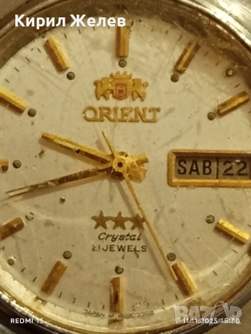 Колекционерски часовник ORIENT CRISTAL работи за ЦЕНИТЕЛИ 51556, снимка 3 - Мъжки - 52377668