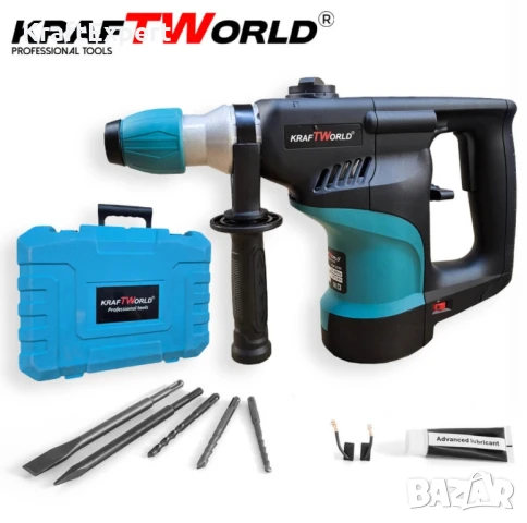 Мощен Ударен Къртач 2000W 5.5J KraftWorld за Тежки Задачи