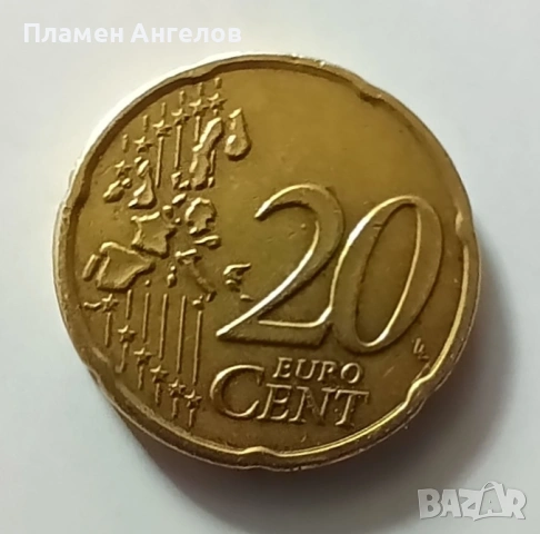 Монета 20 евроцента 2002г Гърция 