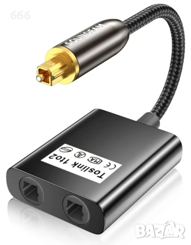 Оптичен аудио сплитер 1 вход към 2 изхода