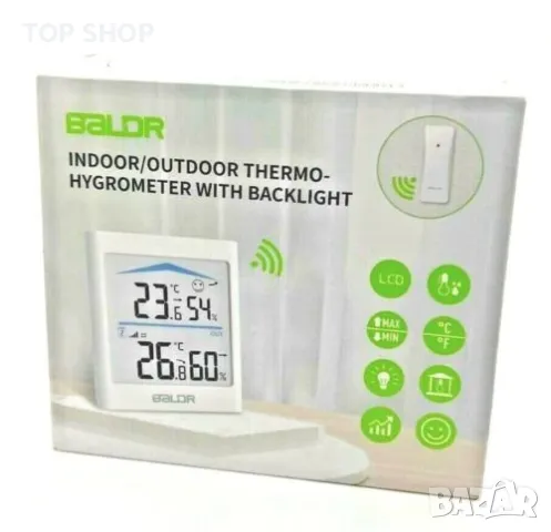 Baldr Термометър и хигрометар с външен датчик, снимка 6 - Друга електроника - 48632857