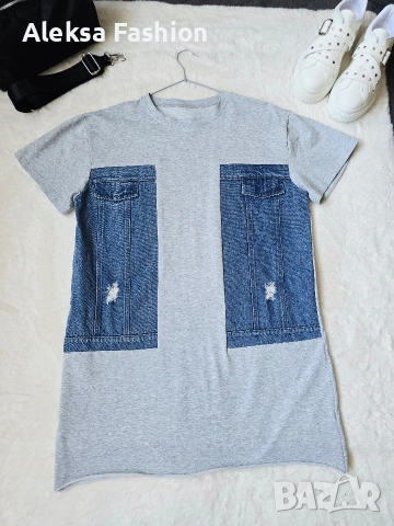 Рокля туника с дънкова част , снимка 6 - Рокли - 51570951