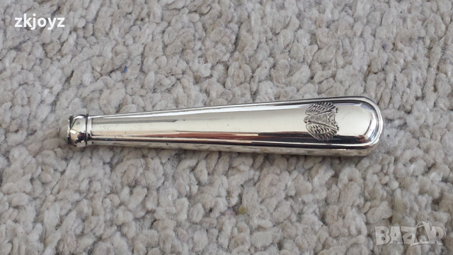 30-те ГОДИНИ СРЕБЪРНА ДРЪЖКА ЗА НОЖ С ОРЕЛ 14гр. / МАРКИРАНА 925