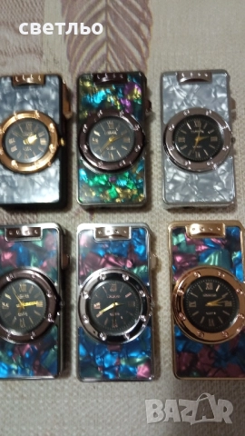 ветроупорни запалки с кварцов часовник