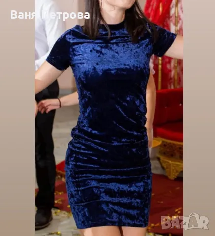 Тъмно синя рокля , снимка 1