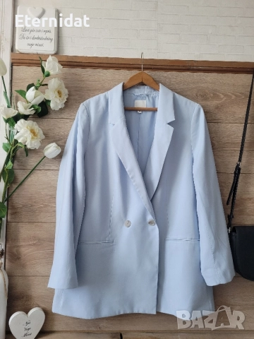 Светло син блейзър H&M 
