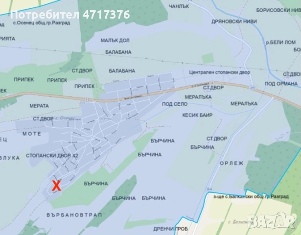 Продава ПАРЦЕЛ, с. Осенец, област Разград, снимка 3 - Парцели - 53204966