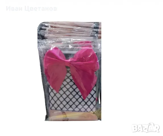 Къси чорапи от черна мрежа, с панделка, снимка 3 - Други - 49353233