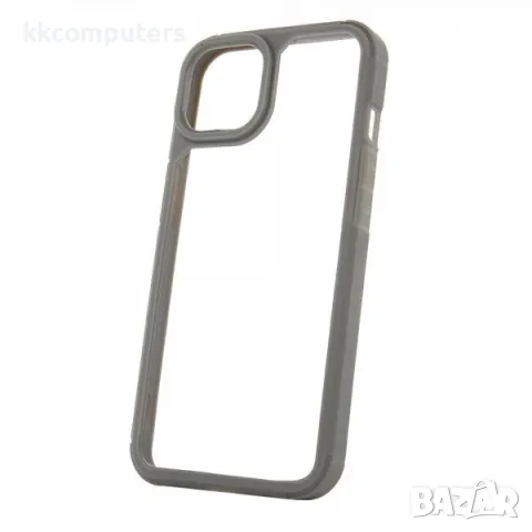 Калъф силикон Shock Прозрачен /Сива рамка/ за Xiaomi Redmi Note 13 Pro 5G Баркод : 3131822, снимка 3 - Калъфи, кейсове - 49881996