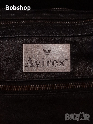 Мъжка кожена чанта Avirex, снимка 2 - Чанти - 52321421