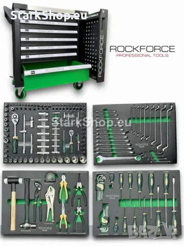 Професионален шкаф с инструменти RockForce 172 части, снимка 2 - Други инструменти - 50318230